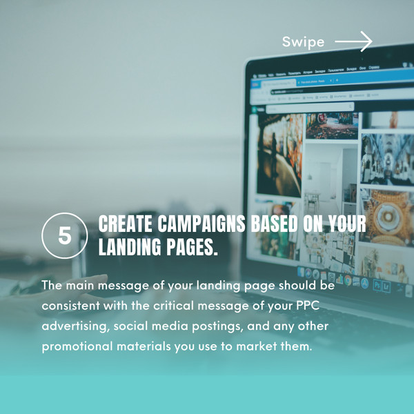 creating landing pages step 5. Create campaigns based on your landing pages.