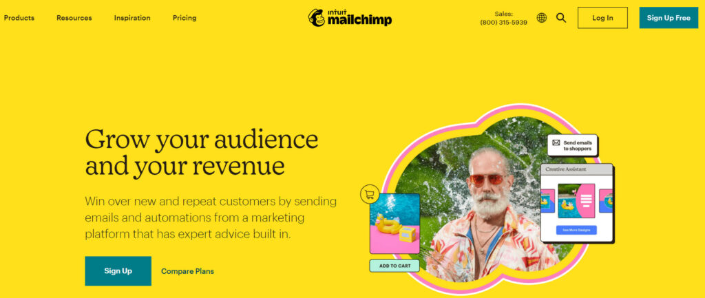 creating landing page mailchimp