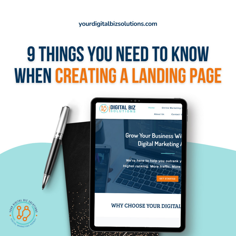 things you need to know when creating landing page - YDBS web development
