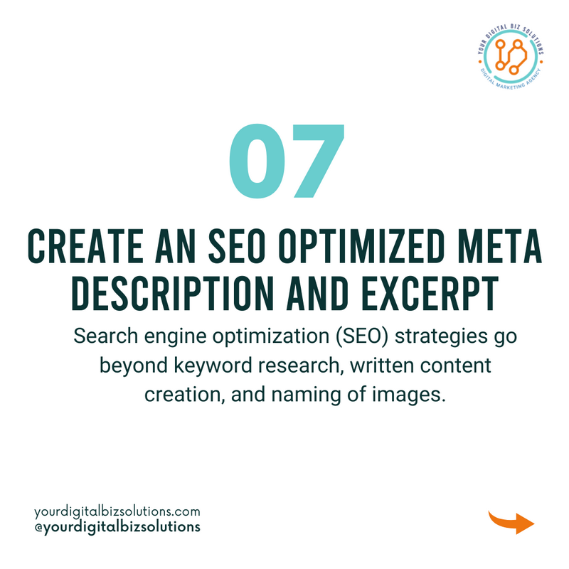 How To Write a Blog Post like a Pro Step 7 Create SEO Optimized Meta Description and Excerpt