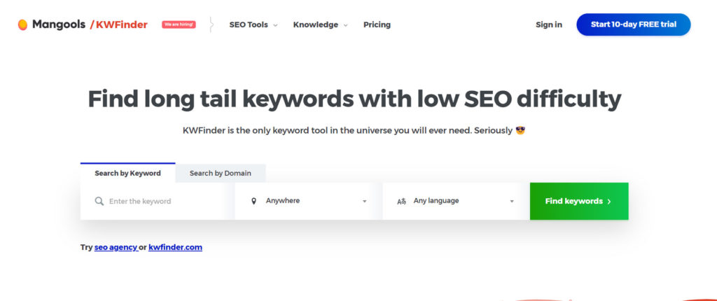 Low SEO Difficulty Keywords Finder Tools