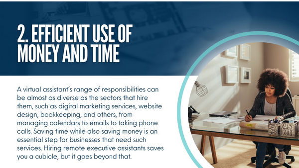 benefits of hiring a virtual assistant - Efficient use of money and time
