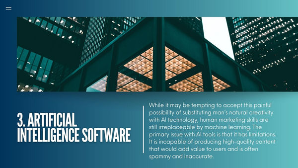 Artificial Intelligence Software - digital marketing trends