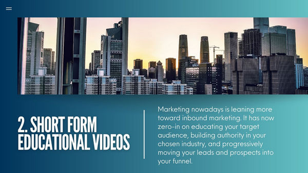 Short Form Educational Videos - digital marketing trends