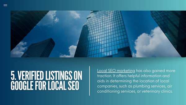 Verified Listings on Google for Local SEO - digital marketing trends